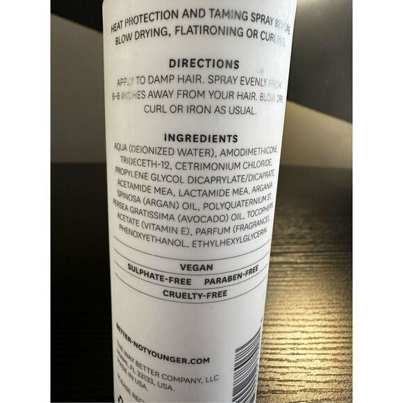 Better Not Younger No Remorse Heat Protection & Taming Spray, 6 fl oz. - Picture 5 of 5